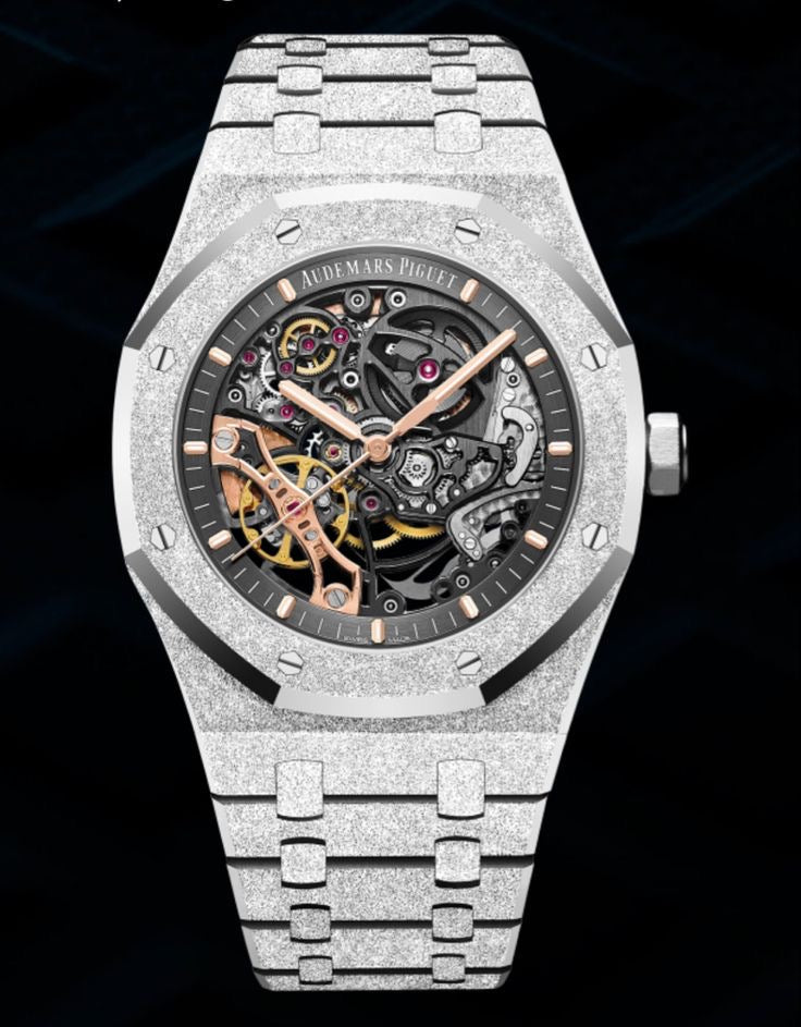 White Gold Frosted Audemars Piguet Royal Oak