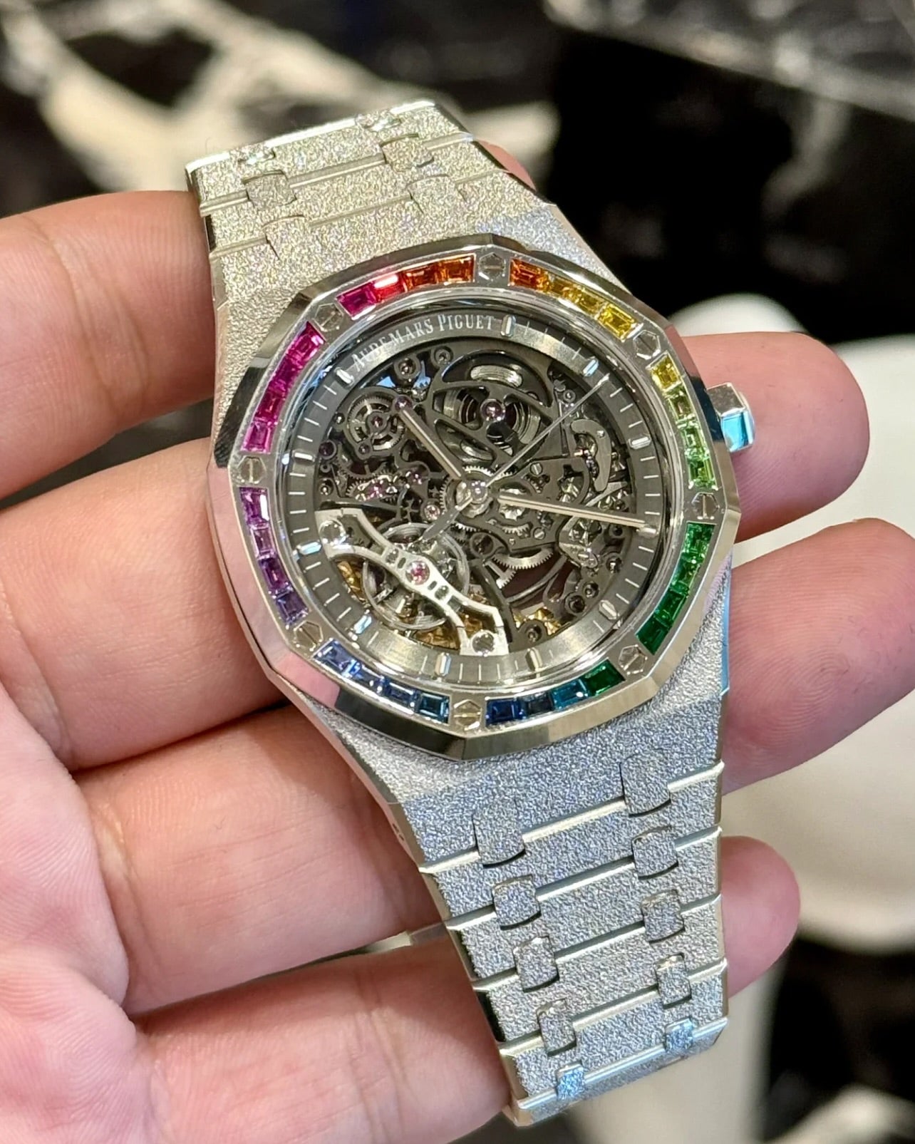 Audemars Piguet Royal Oak 41mm White Gold Skeleton Rainbow